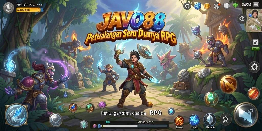 Tampilan gameplay RPG yang seru dan mendebarkan dalam JAVO88.