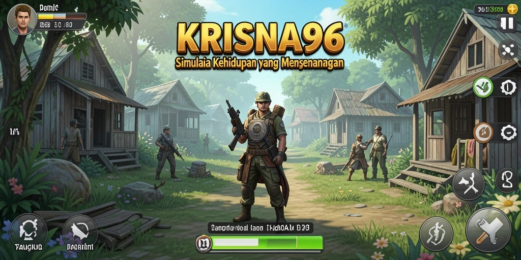 Tampilan gameplay KRISNA96 yang realistis dan menghibur.