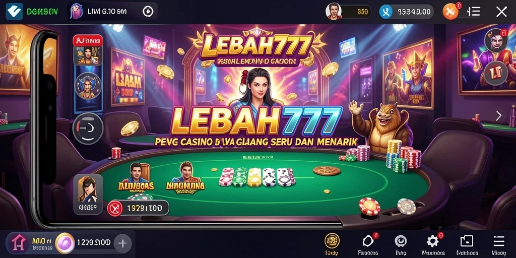 Tampilan screenshot gameplay LEBAH777 menampilkan dealer profesional dan suasana yang mendebarkan.
