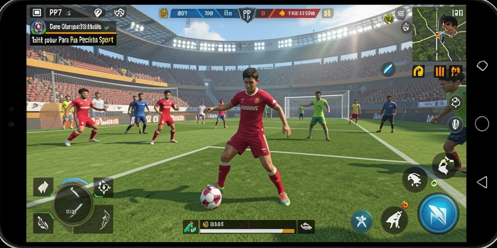 Tampilan gameplay PP7 yang seru dan menegangkan di arena olahraga.
